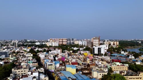 Cinematic Drone Views of Little Mount Area in Chennai