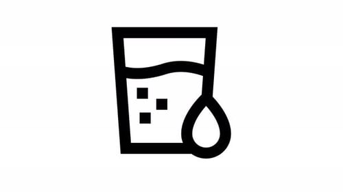 drink water line icon animation