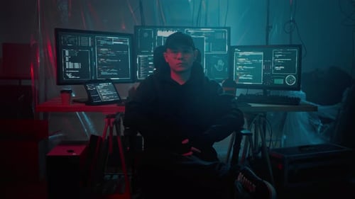 Skilled Hacker Breaking Security System Using Modern Gadgets