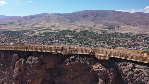 Aerial View Of The Walking Path On The Cliffs