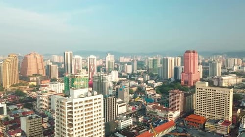 Kuala Lumpur city skyline aerial view, Malaysia