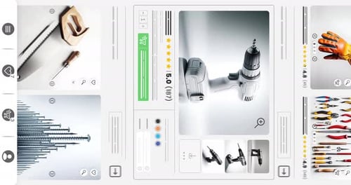 Hardware website animation. E-commerce and shopping products. Repair tools sales webpage