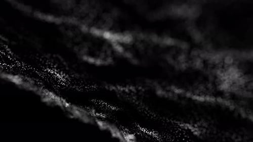 Abstract White Particles Flowing Digital Waves Background