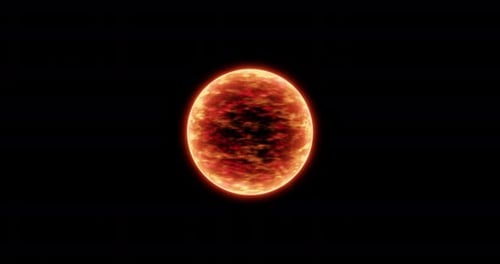 Animated Abstract Glowing Space Orb Loop