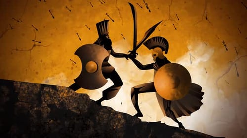 Stylized Ancient Warriors Fighting Animation