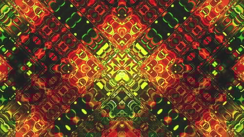 Red Green Glowing Liquid Pattern