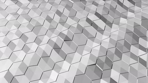 Animated Abstract Geometric Hexagon Pattern Loop Background