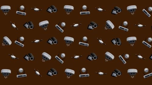 Animation Pattern Technology Cctv Surveillance Network Router Drone