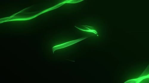 Green Particular Waving Background