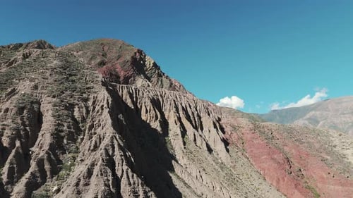 Aerial view of a stunning and vast mountain range in the Andes, South America.