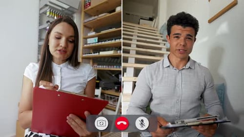 Engaging Online Discussion Between Two Friends on a Split Screen