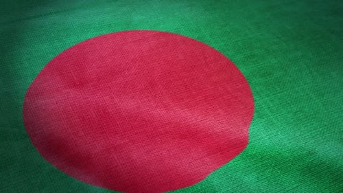 Waving Fabric Flag of Bangladesh Loop Animation