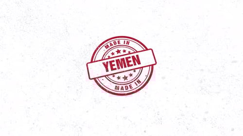 Sello de goma fabricado en Yemen