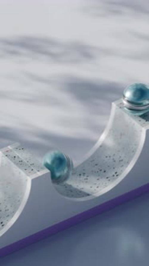 Slide Balls Loop 3D Animation