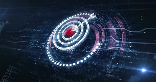 Target business strategy symbol digital concept loop