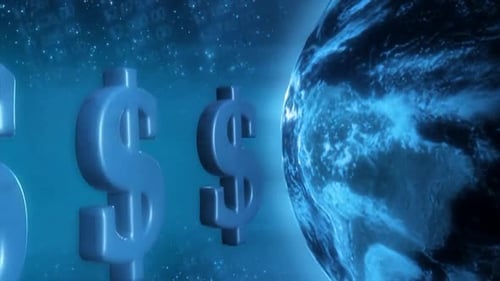 Futuristic Global Business and Currency Animation
