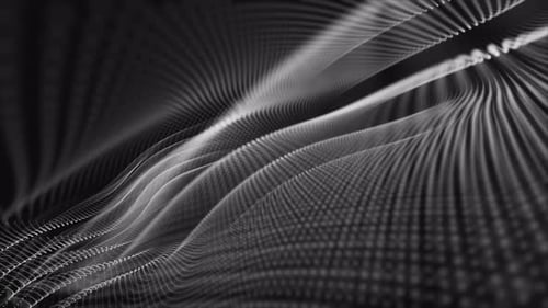 Abstract Flowing Particles Network Digital Background