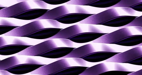Abstract Purple Wavy Ribbons Seamless Loop Background