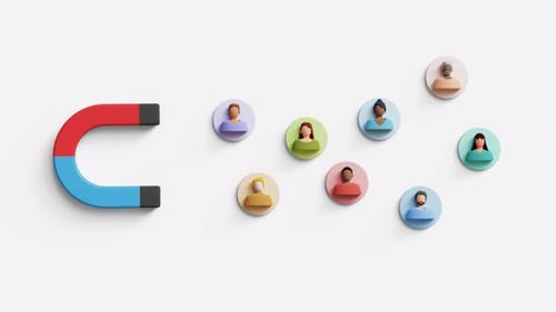 Aquisição de clientes. Líder de negócios, inbound marketing, retenção de clientes, segmentação de marketing