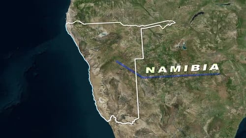 Namibia Map Animation
