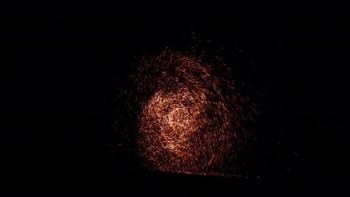 Golden Spark Burst Explosion Transition