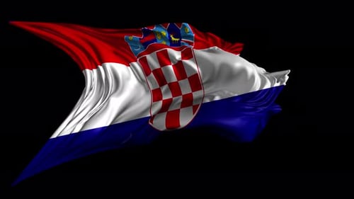 Waving Flag of Croatia: Realistic 3D Animation
