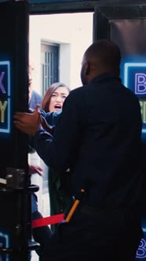 Excited Crowd Rushes to Get Into Black Friday Sale