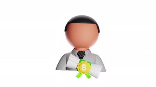 Conquista de animação de ícones 3D