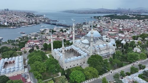 Istanbul Suleymaniye Mosque Aerial View 9
