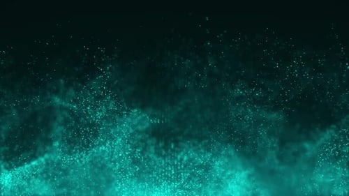 Dynamic Abstract Teal Particle Background Animation