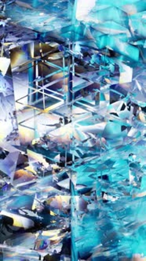 Futuristic Shimmering Abstract Crystal Geometric Background