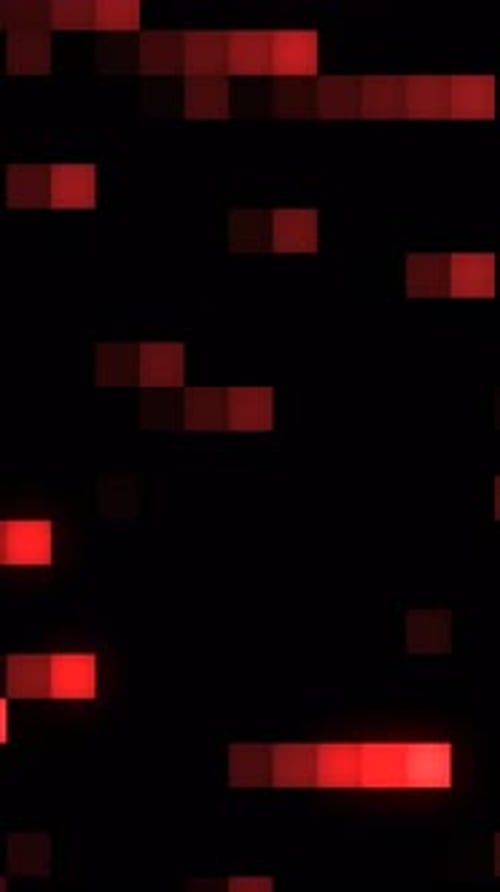Red glowing bokeh lights scattered across a black background