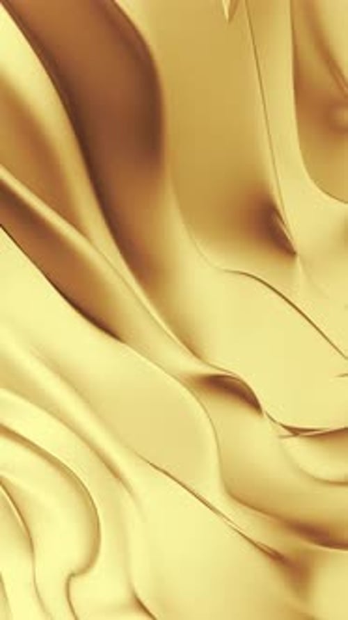 Golden Fluid Waves Abstract Motion Background Loop