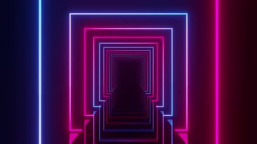 Neon Light VJ Tunnel 4K