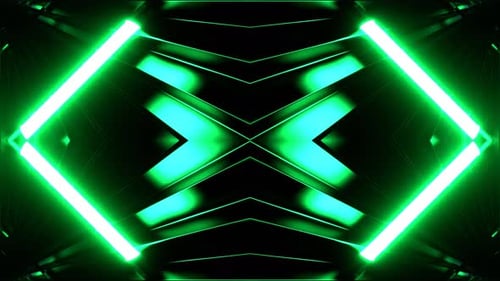 Purple And Turquoise Corrugated Neon Strobe Kaleidoscope Background Vj Loop In 4K