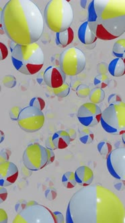 Seasonal Summer Beach Ball 02 4K