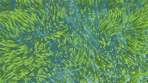 Abstract Organic Swirling Green Lines Motion Background