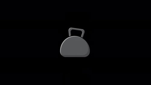 Animated Kettlebell Weight Training Icon