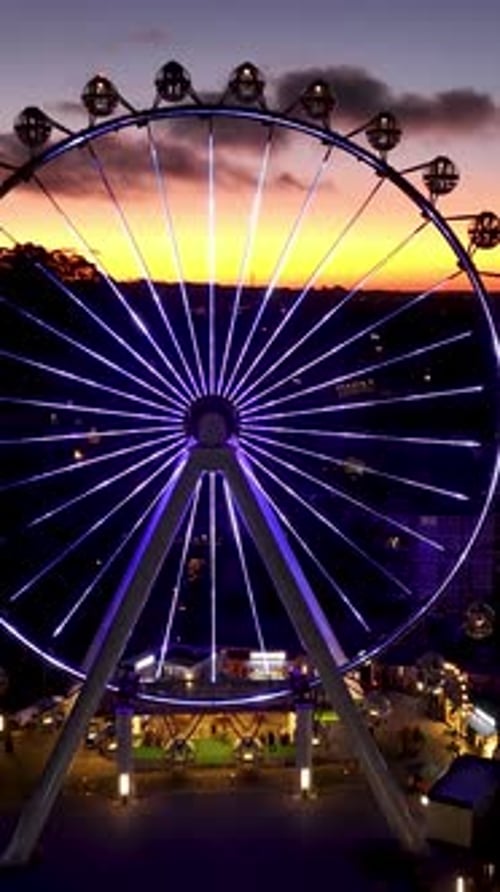Stunning Ferris Wheel At Canela In Rio Grande Do Sul Brazil.
