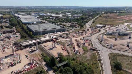 Expansive Construction Site in Birmingham UK