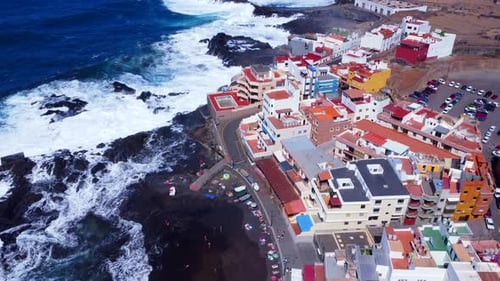 Beautiful Beach in Summer of Playa El Puertillo and Its Beautiful Town