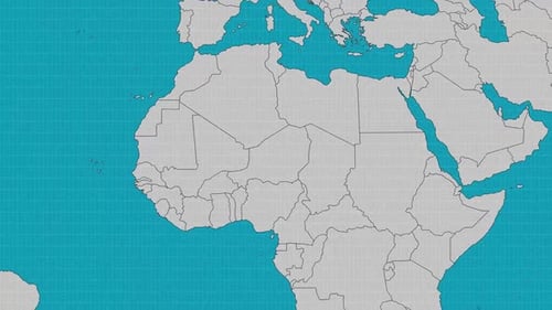 Animated World Map Zoom Highlighting Niger Country