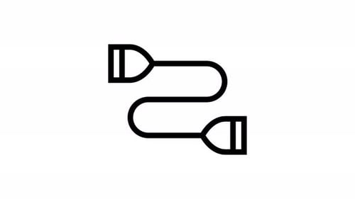 Minimalist Animated Line Icon of Connected Boats