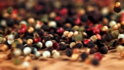 Super Slow Motion Peppercorn Falls