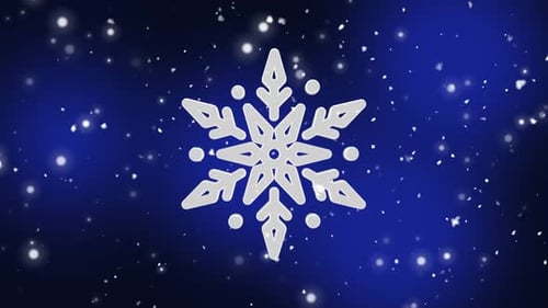 3D-Schneeflocken-Hintergrundschleife V12