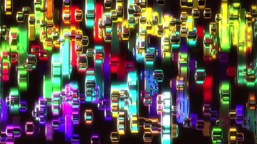 Abstract Glass Geometric Animated Mosaic Bg 14