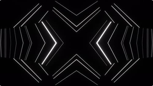 Black and White Abstract Flash Arrows Vj Loop Animation