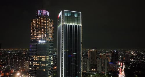 Jakarta is the Capital City of Indonesia at Night