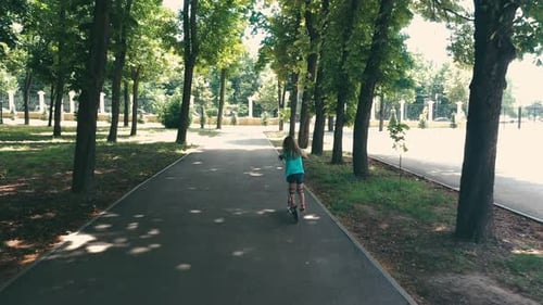 Little Girl Ride on Kick Scooter