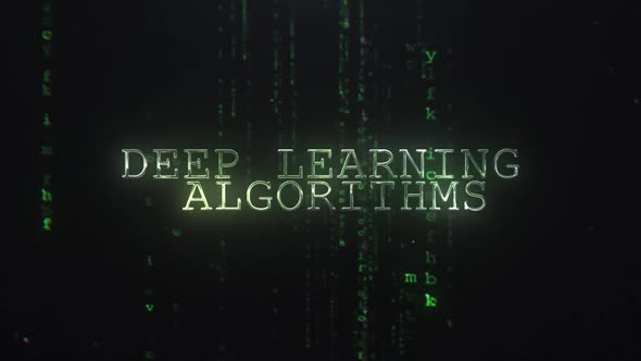 Deep Learning Algorithms Words On The Matrix Background, Backgrounds ...